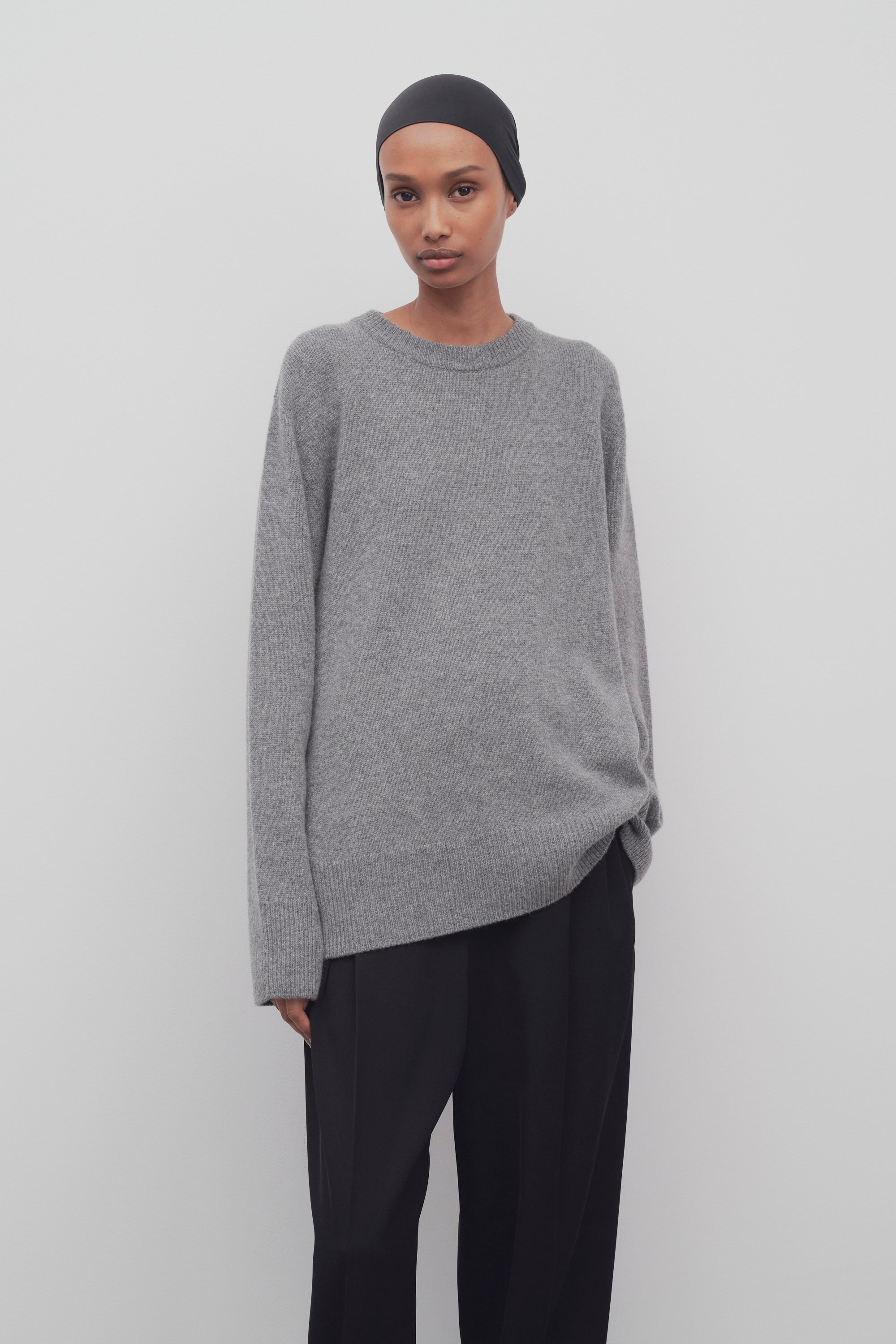 Luxury 100% Pure Wool Oversized Crew Neck Sweater | Premium Minimalist Knit Pullover