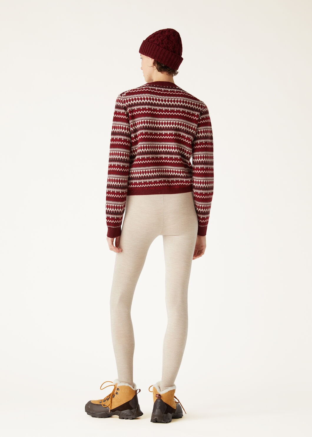 Premium 100% Pure Wool Fair Isle Jacquard Knit Cardigan