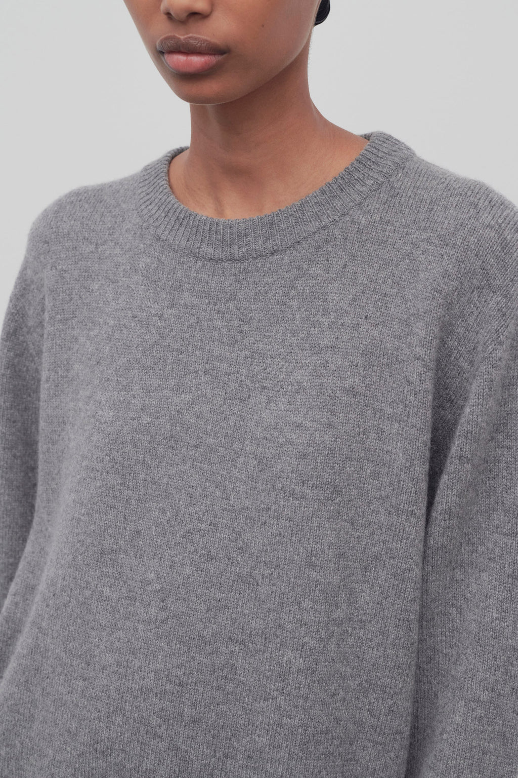 Luxury 100% Pure Wool Oversized Crew Neck Sweater | Premium Minimalist Knit Pullover