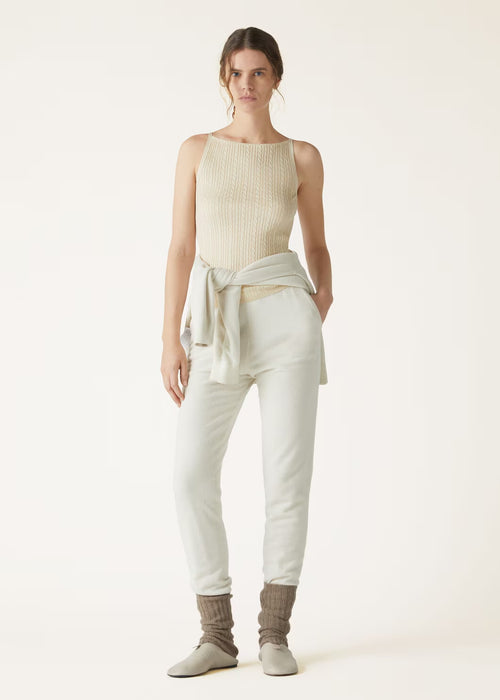 Luxury 100% Fine-Spun Wool Cable-Knit Tank Top | Elegant Boat Neck Vest