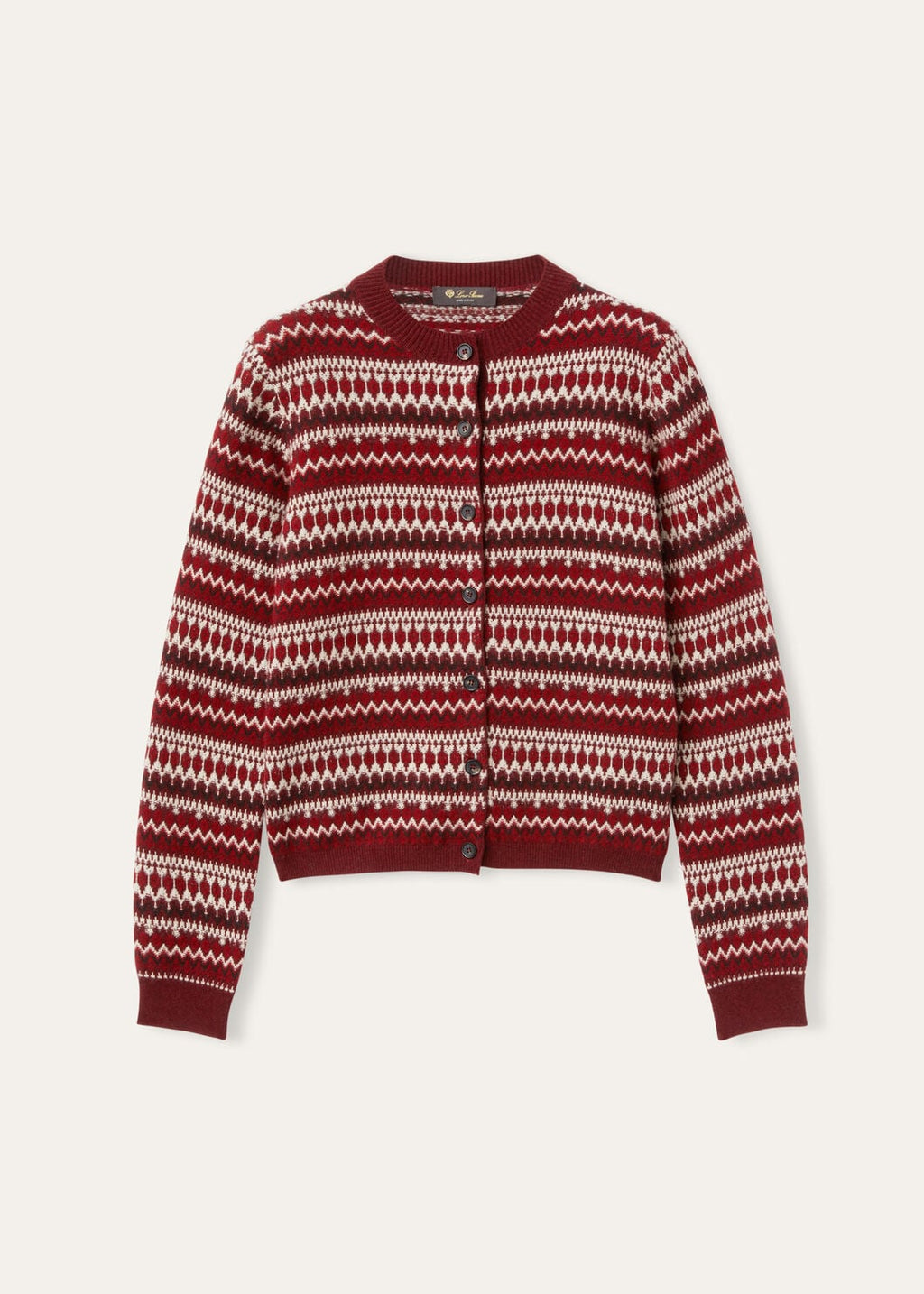 Premium 100% Pure Wool Fair Isle Jacquard Knit Cardigan