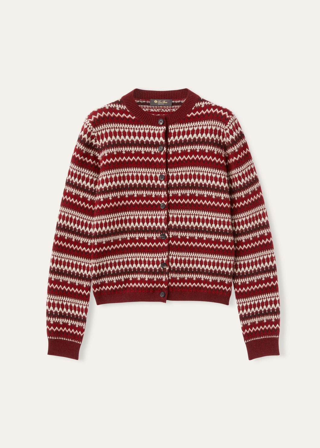 Premium 100% Pure Wool Fair Isle Jacquard Knit Cardigan