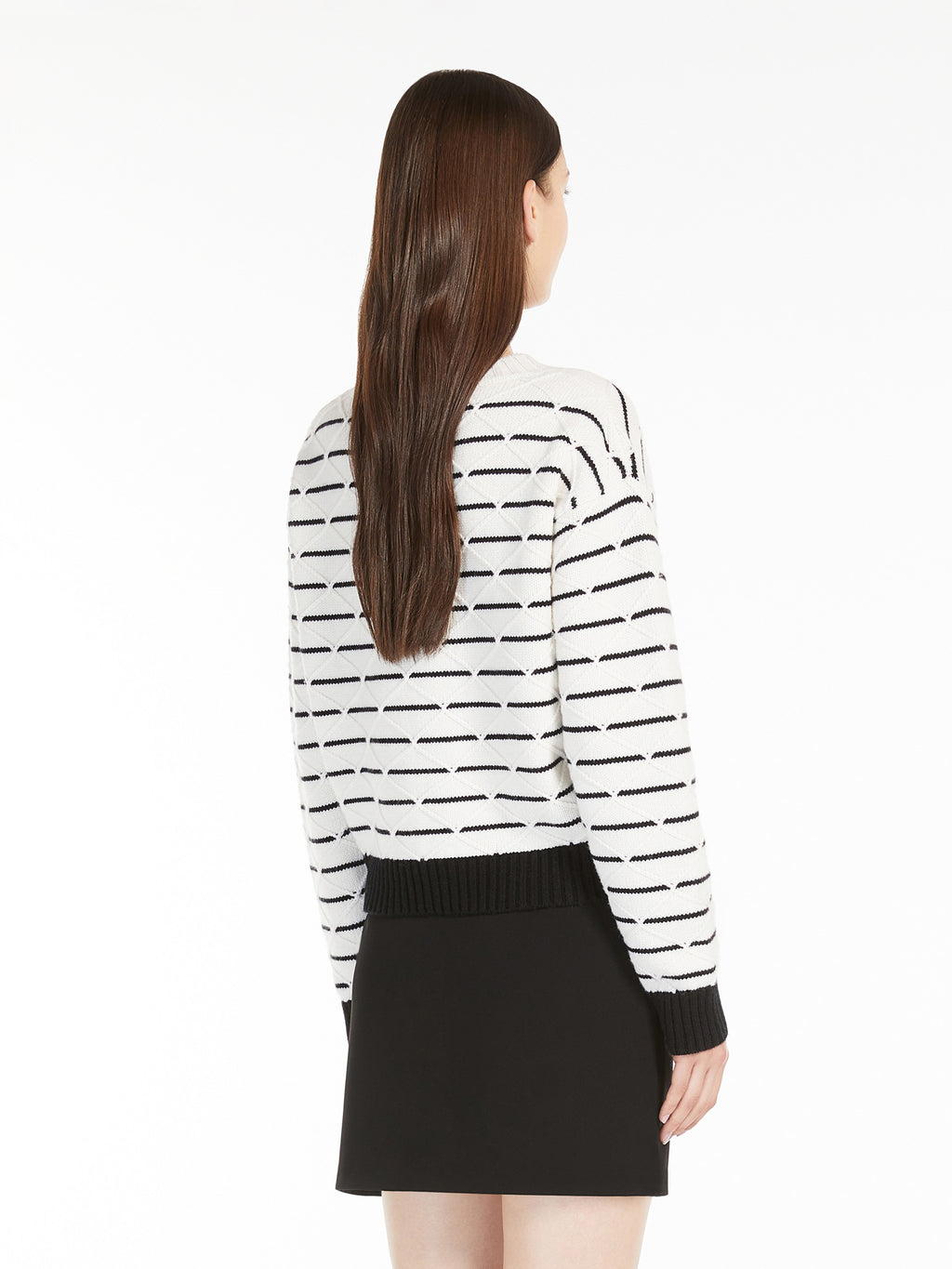 Luxury Wool-Cashmere Blend Striped Sweater | Textured Diamond Knit Pullover