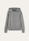 Luxury Wool-Cashmere Zip-Up Hoodie | Premium Knit Loungewear Jacket