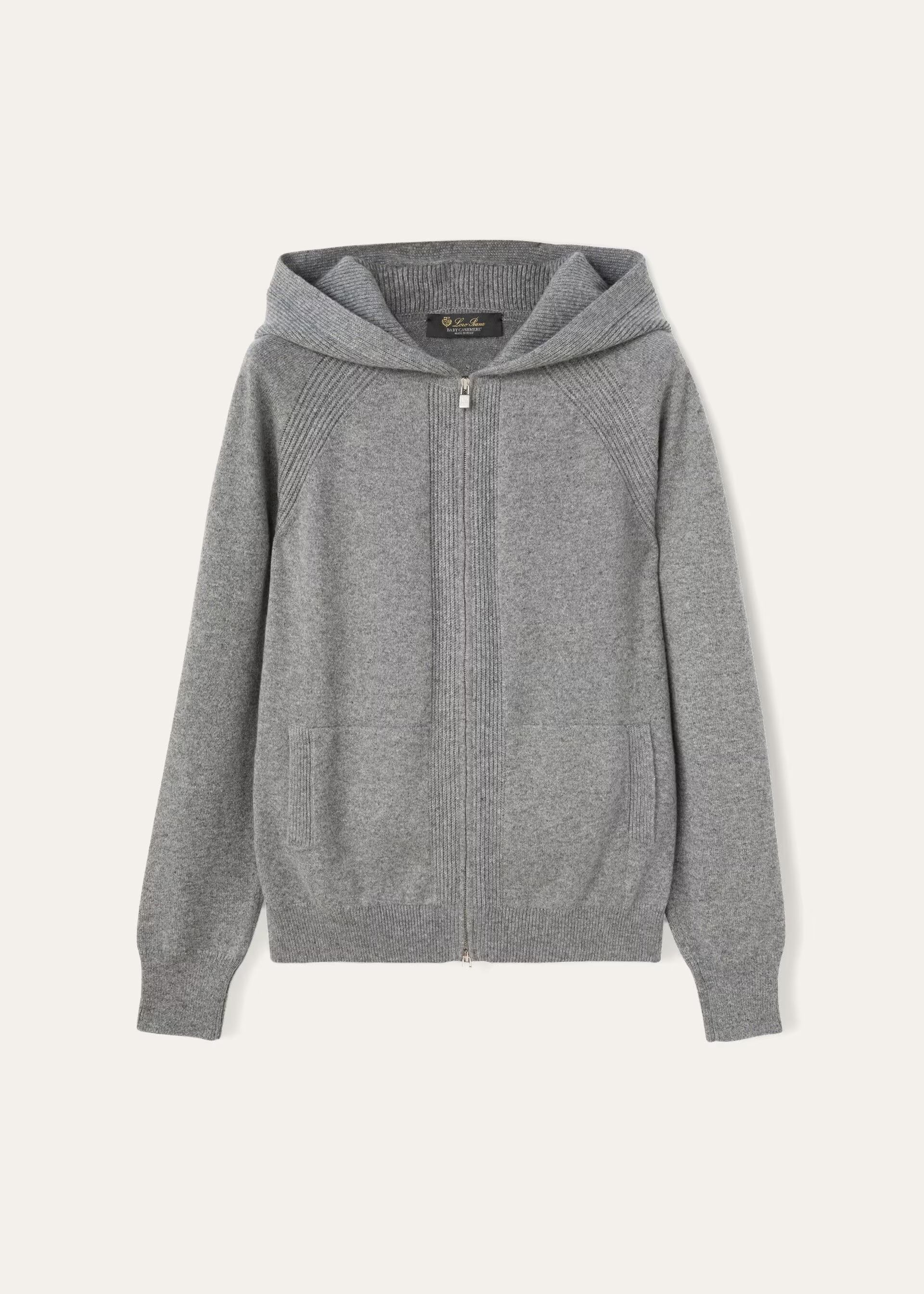 Luxury Wool-Cashmere Zip-Up Hoodie | Premium Knit Loungewear Jacket