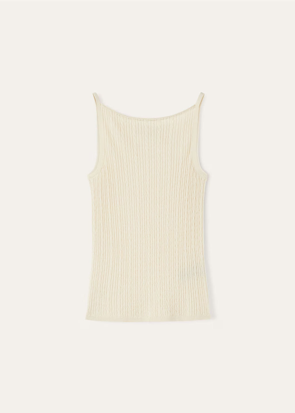 Luxury 100% Fine-Spun Wool Cable-Knit Tank Top | Elegant Boat Neck Vest
