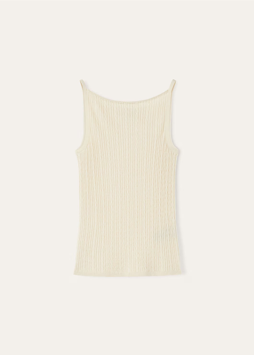 Luxury 100% Fine-Spun Wool Cable-Knit Tank Top | Elegant Boat Neck Vest