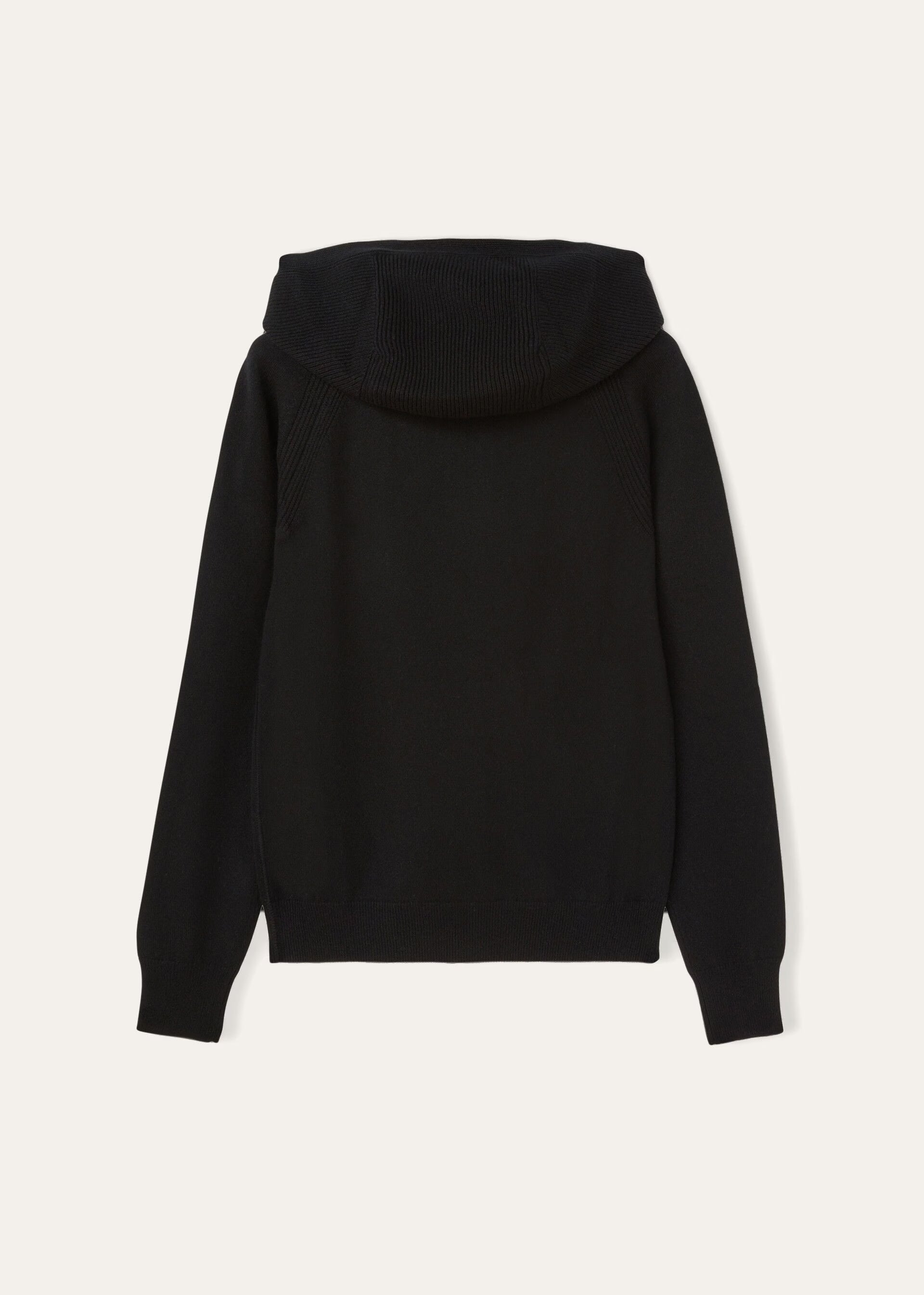 Luxury Wool-Cashmere Zip-Up Hoodie | Premium Knit Loungewear Jacket