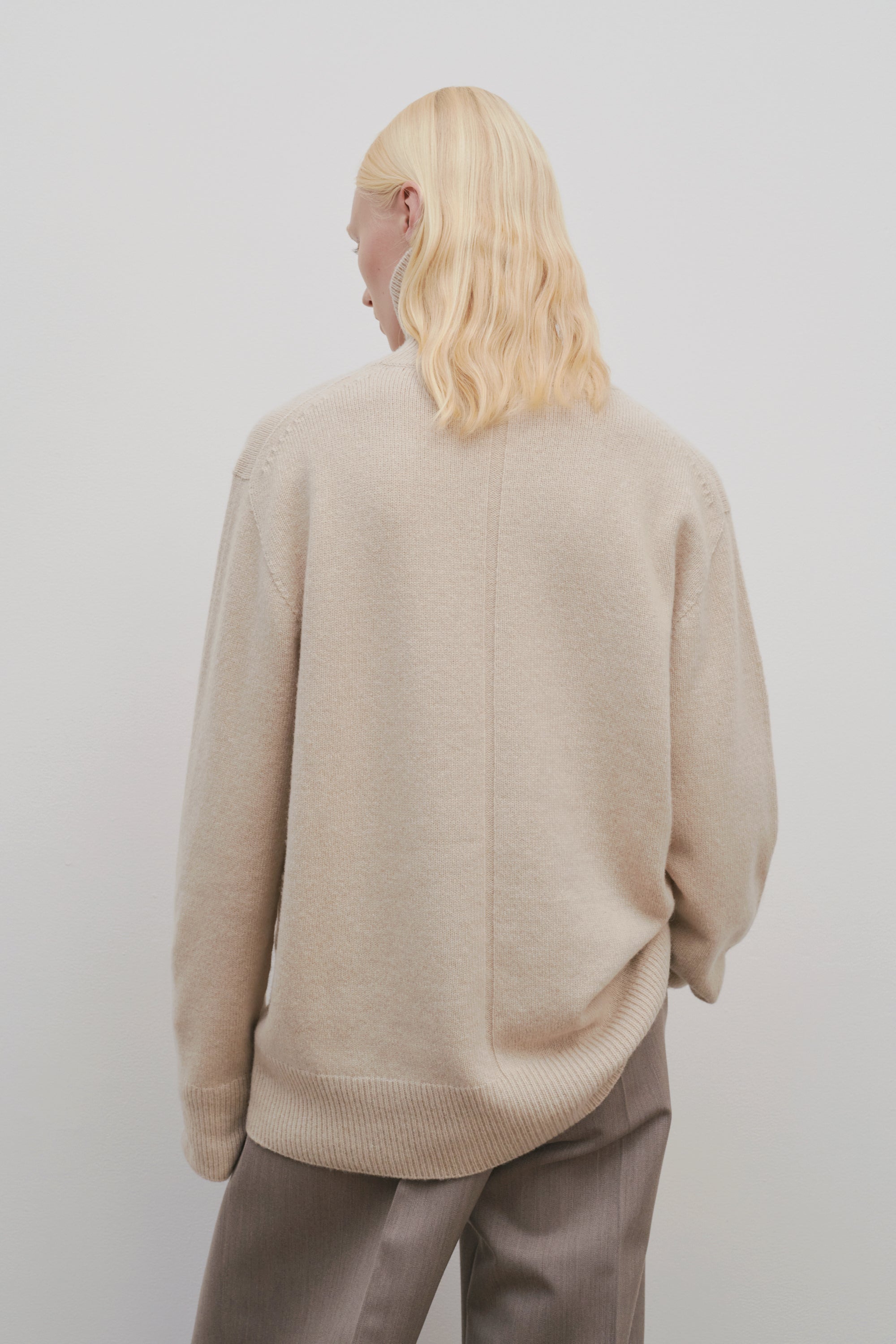 Luxury 100% Pure Wool Oversized Turtleneck Sweater | Premium High-Neck Chunky Knit