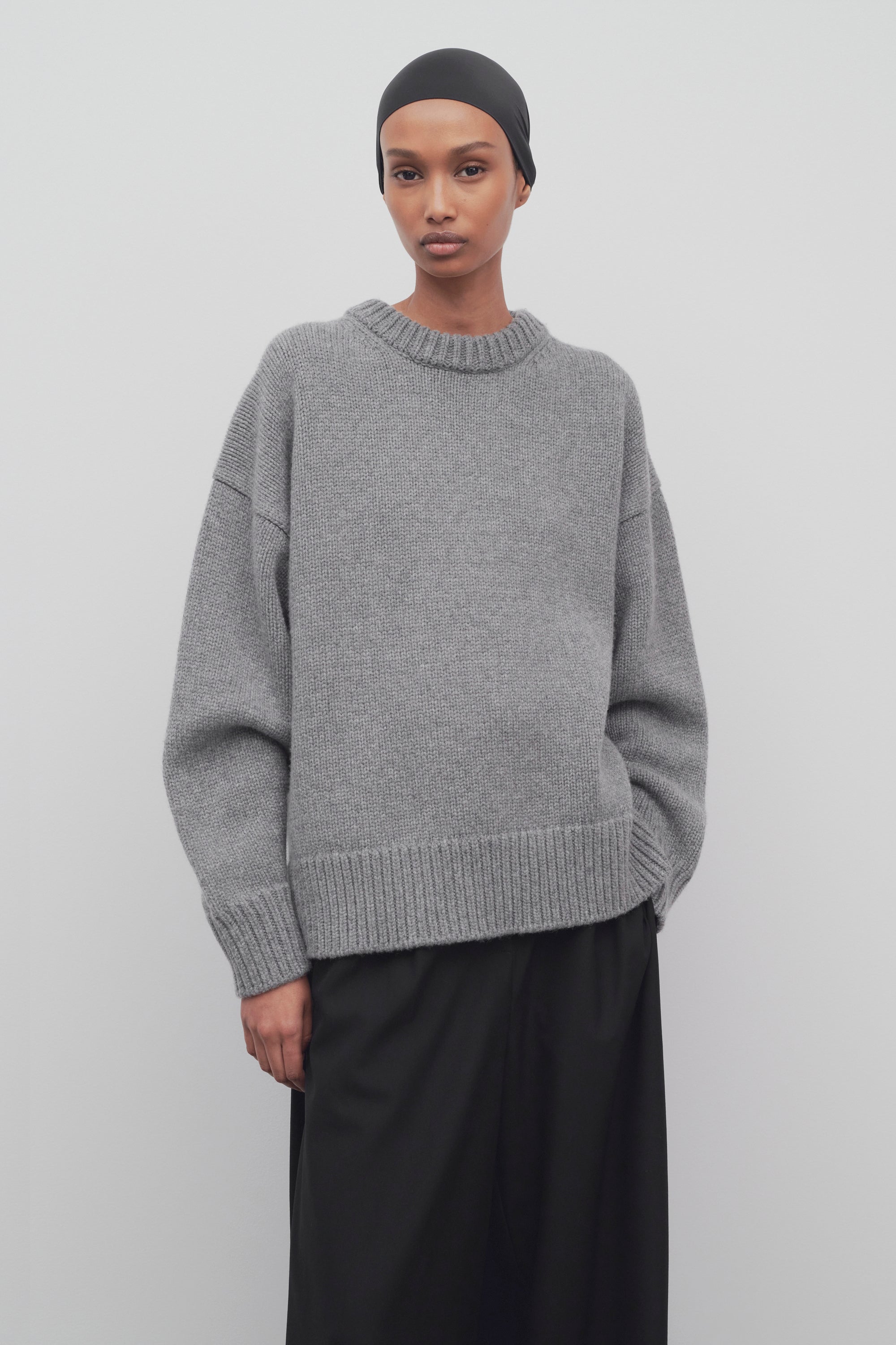 Essential 100% Pure Wool Oversized Crew Neck Sweater | Premium Chunky Knit Pullover