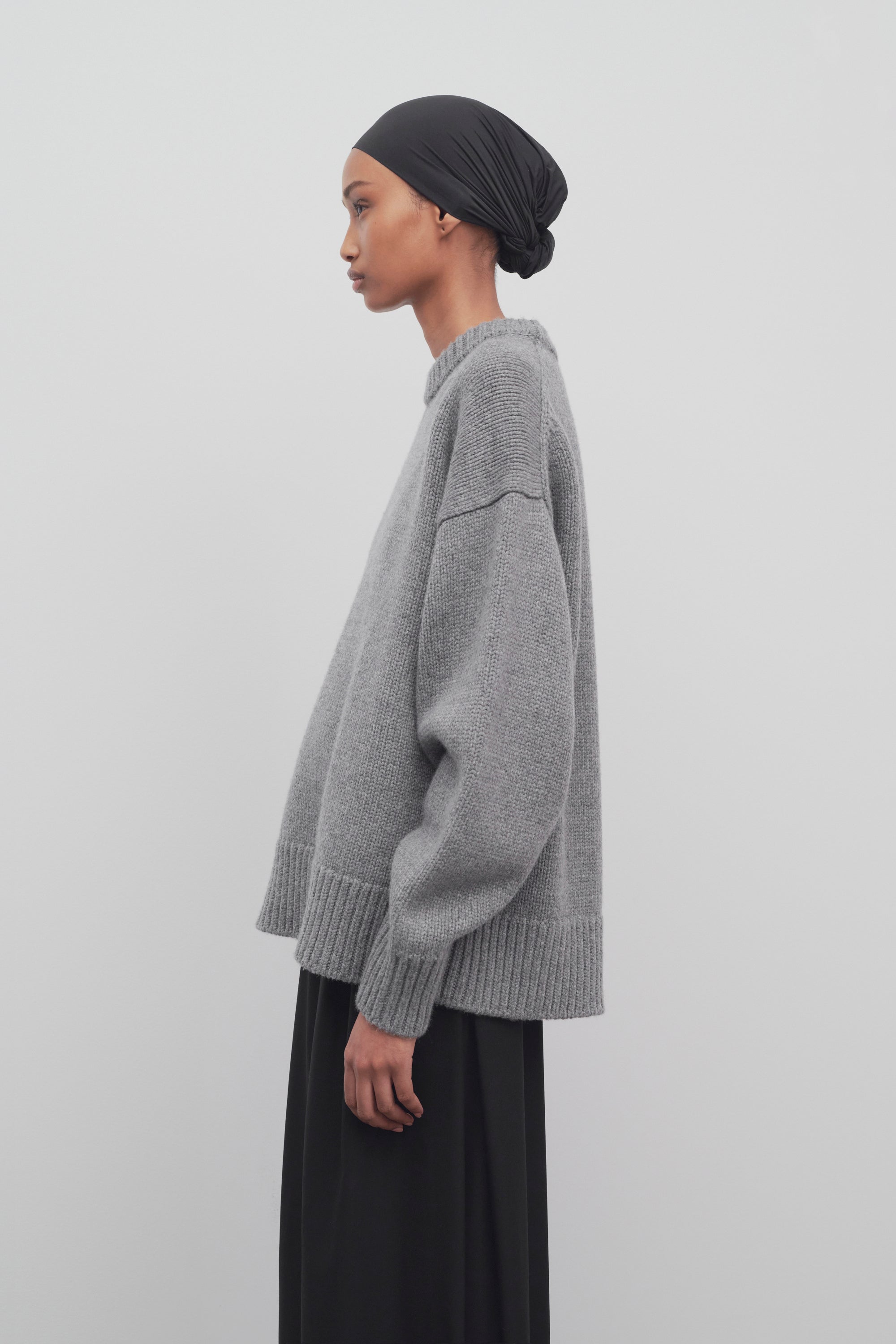Essential 100% Pure Wool Oversized Crew Neck Sweater | Premium Chunky Knit Pullover