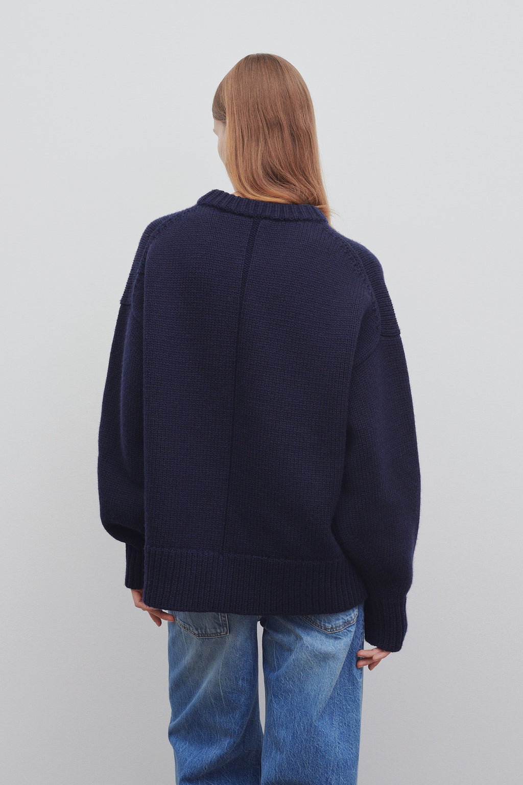 Essential 100% Pure Wool Oversized Crew Neck Sweater | Premium Chunky Knit Pullover
