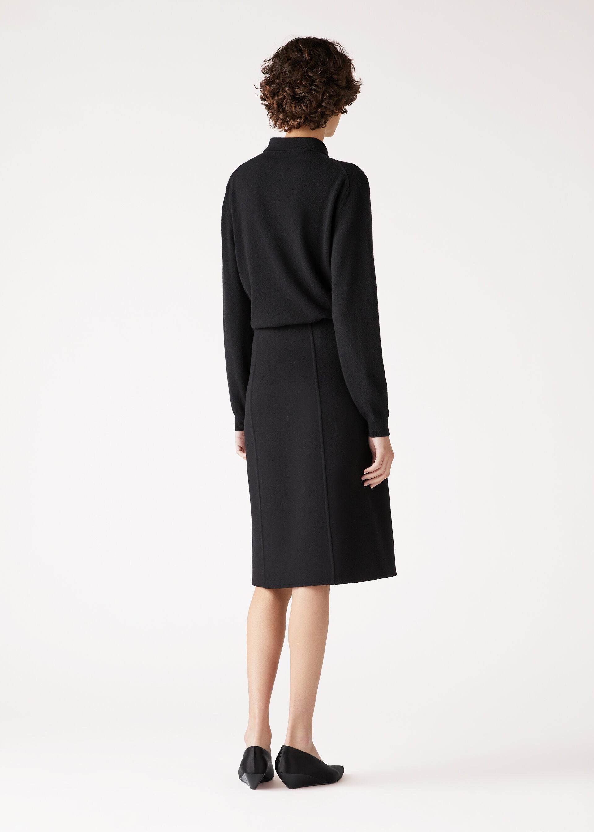 Luxury 100% Fine-Spun Wool Knitted Polo Sweater | Elegant Buttoned Knit Top
