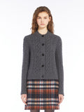 Luxury Wool-Cashmere Cable-Knit Cardigan | Classic Crew Neck Button-Down Sweater